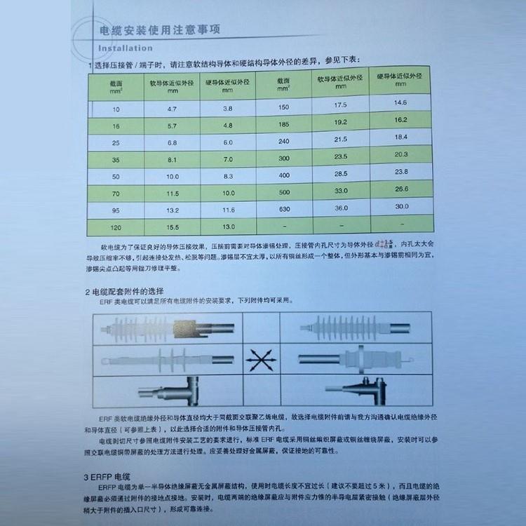 山东现货汉河电缆高压ERF1*185电缆厂家