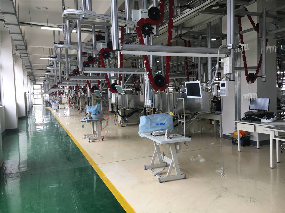 蘇州智能工廠-服裝業縫制生產吊掛線生產流程