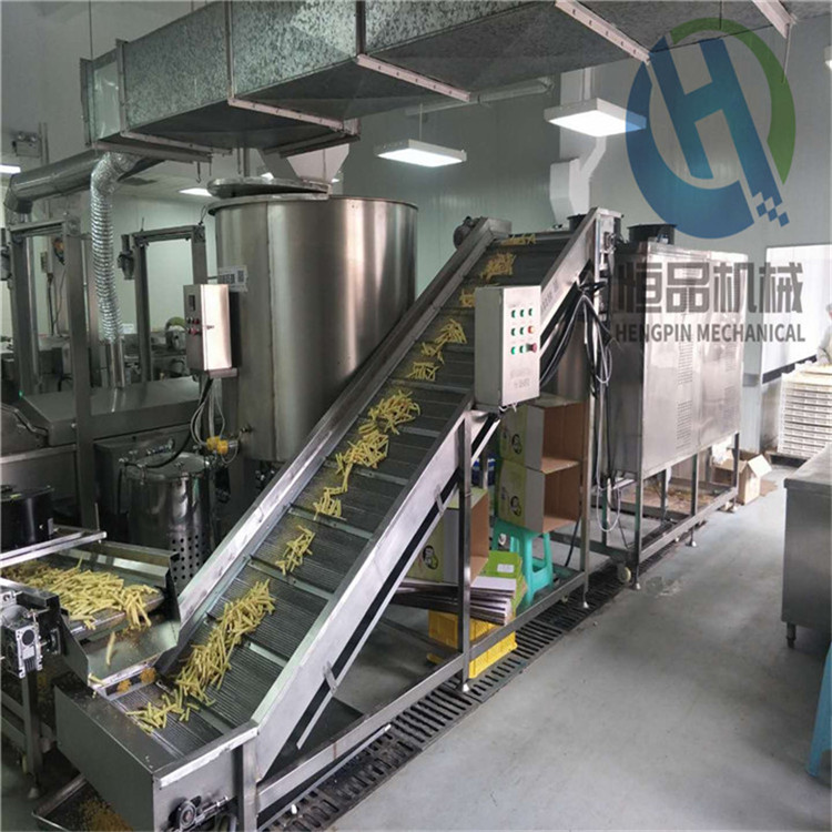 新款節能薯條淋漿油炸生產線加工 全自動油炸機