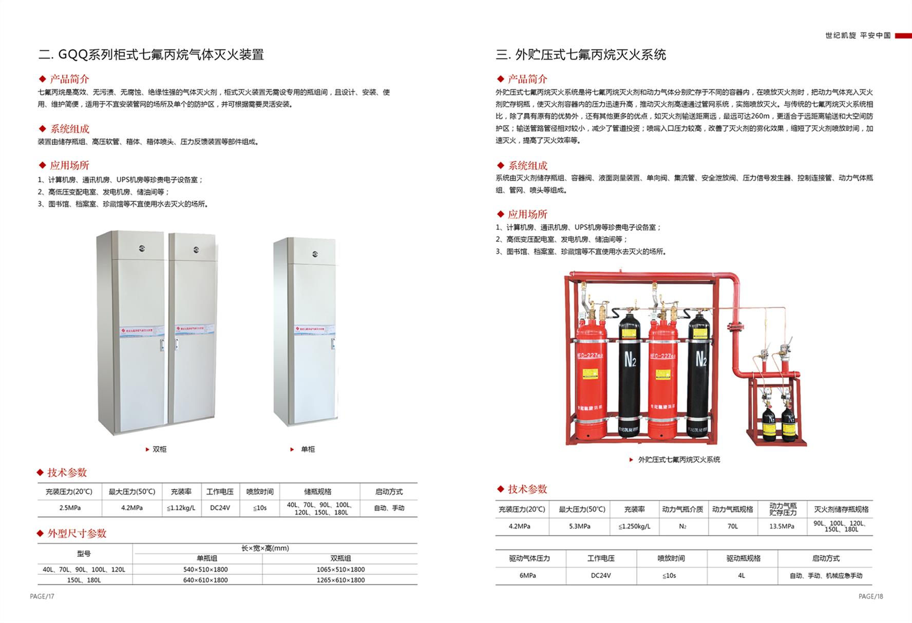 外贮压七氟丙烷自动灭火系统