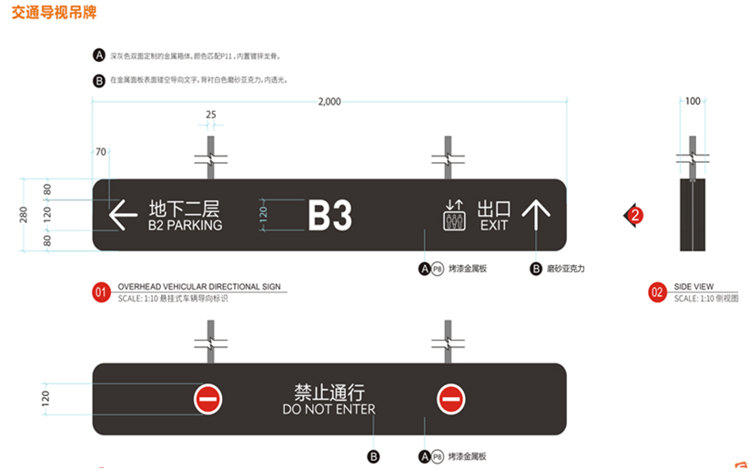 广州地下车库灯箱指示牌制作