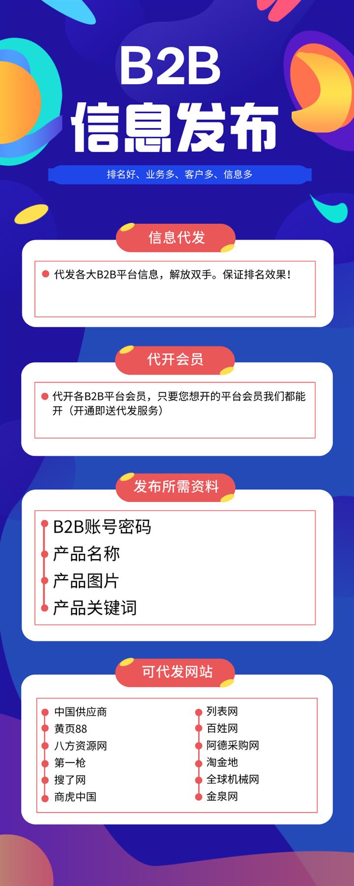 列表网B2B网站信息代发价格