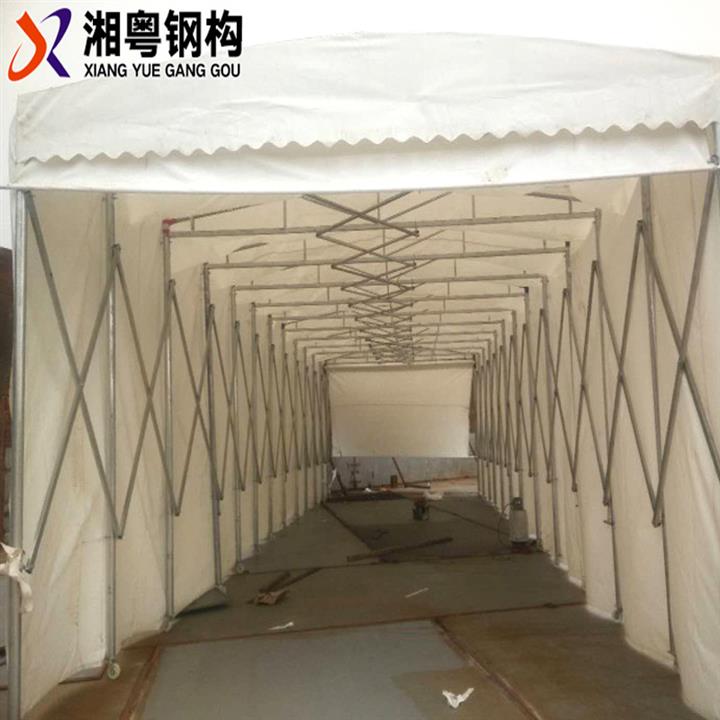 陽江陽春市移動伸縮雨棚排擋帳篷燒烤停車倉庫推拉雨棚廠家供應