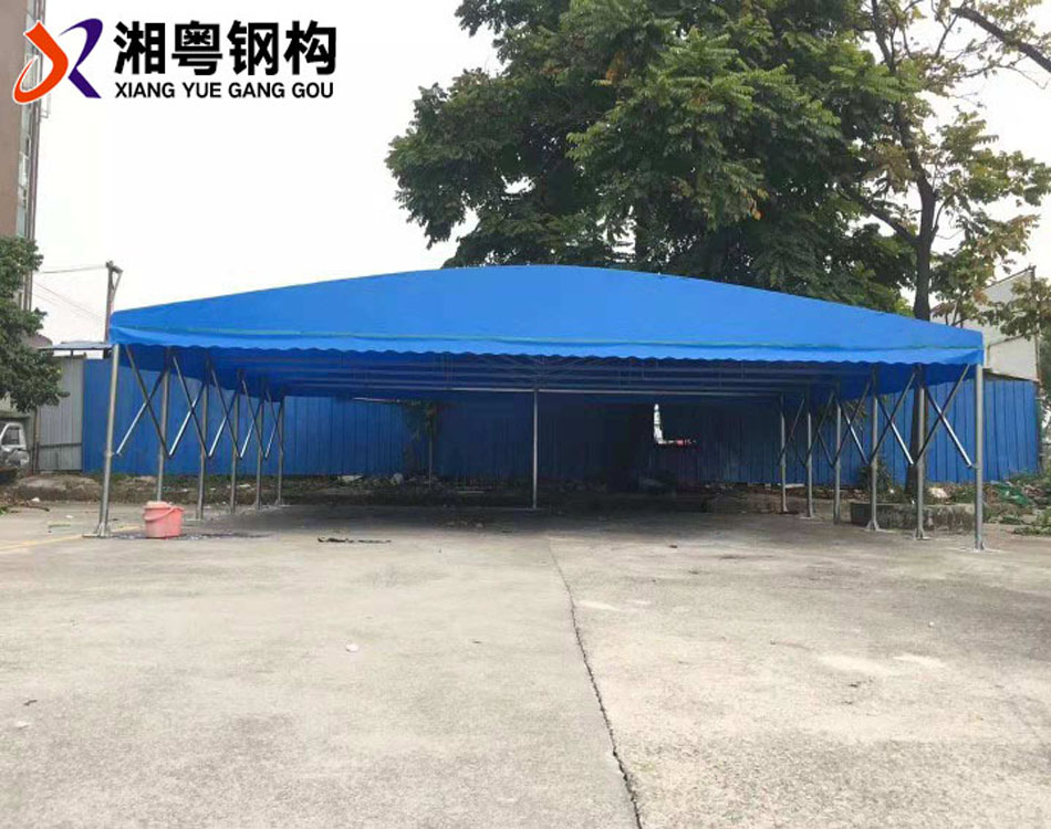 梅州興寧市工廠倉庫帳篷推拉雨棚遮陽棚伸縮式雨棚推拉蓬廠家供應