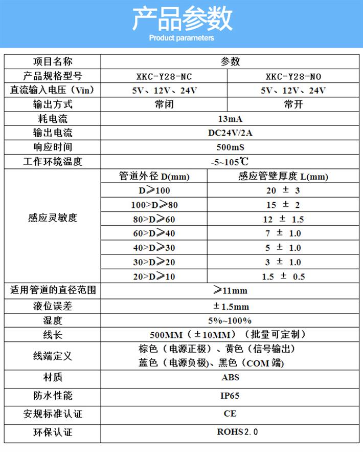 非接触液位传感器