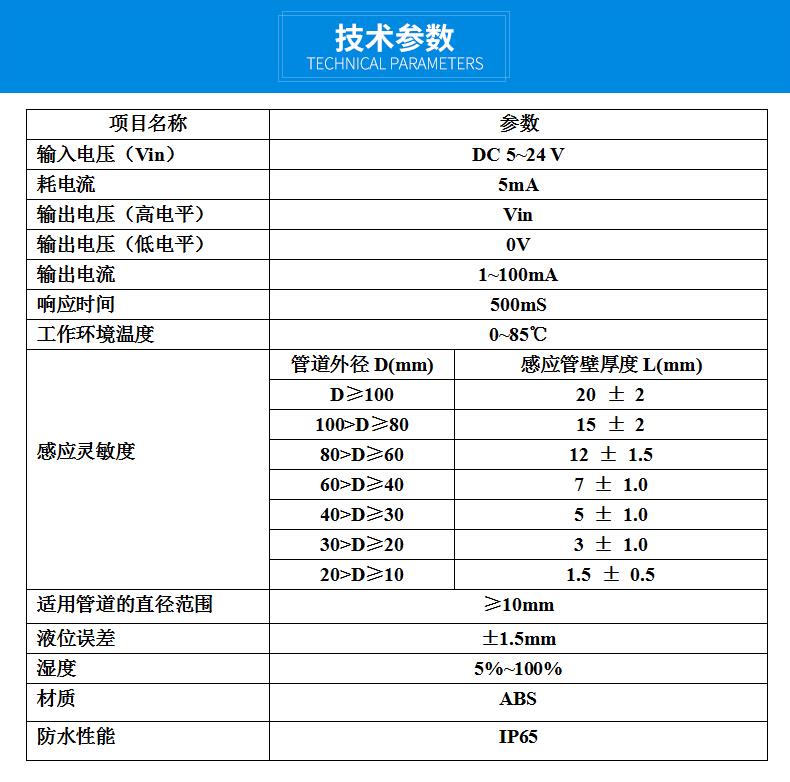 浮球腕管液位传感器