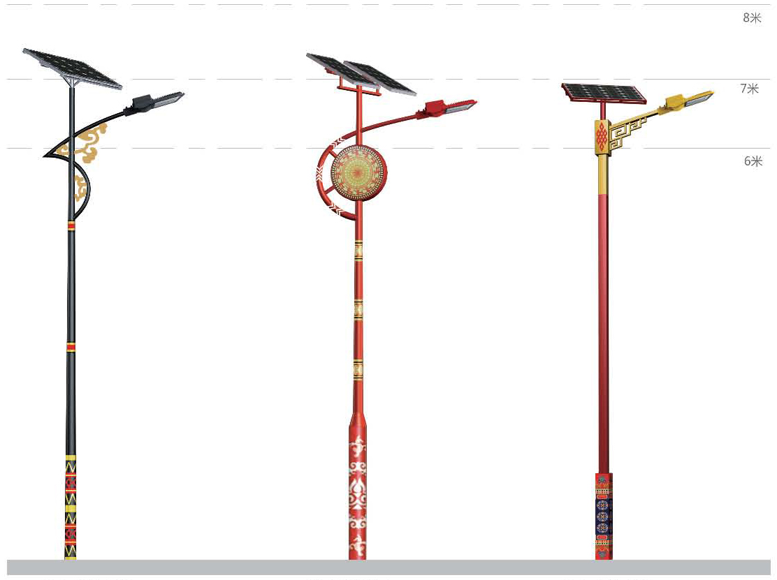 8米高太阳能路灯