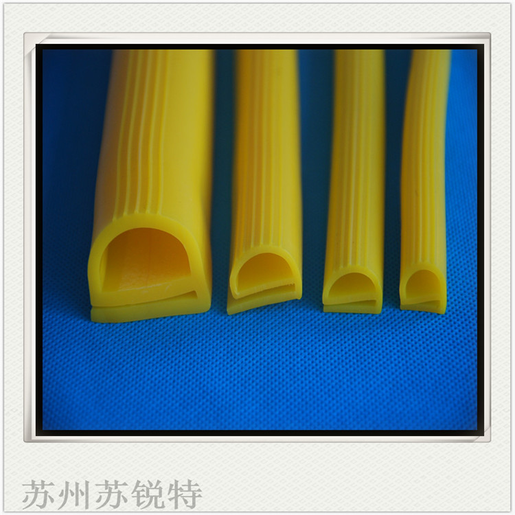 黃色硅膠E型耐磨損密封條