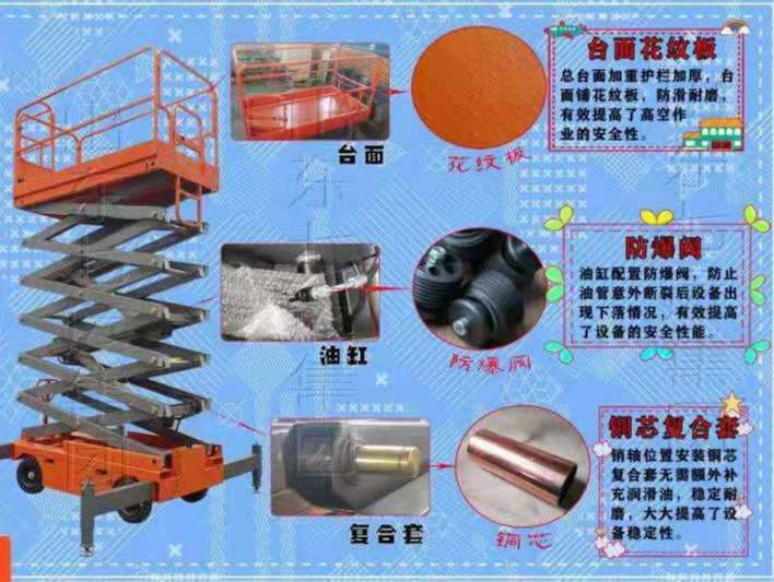 安徽亳州防爆移動(dòng)剪叉式升降機(jī)電動(dòng)液壓登高車