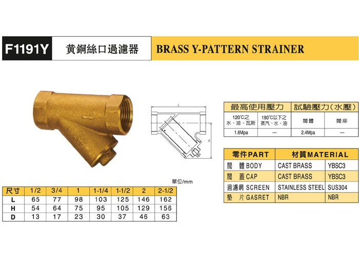 成都黄铜丝口过滤器