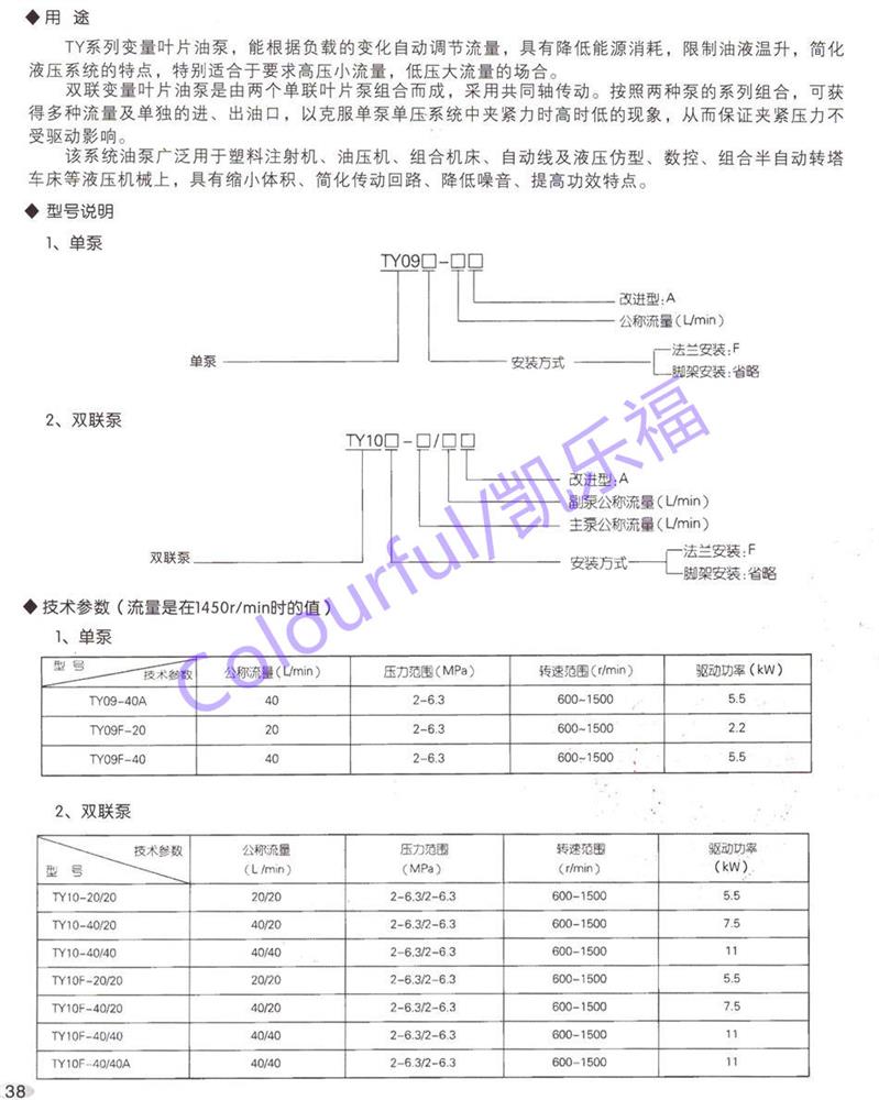 VUP-26-6.0变量叶片泵价格