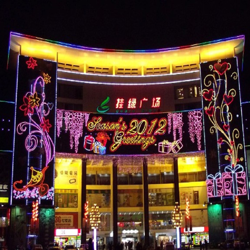 夜空彩虹 美陈灯画 酒店商场美陈灯代理