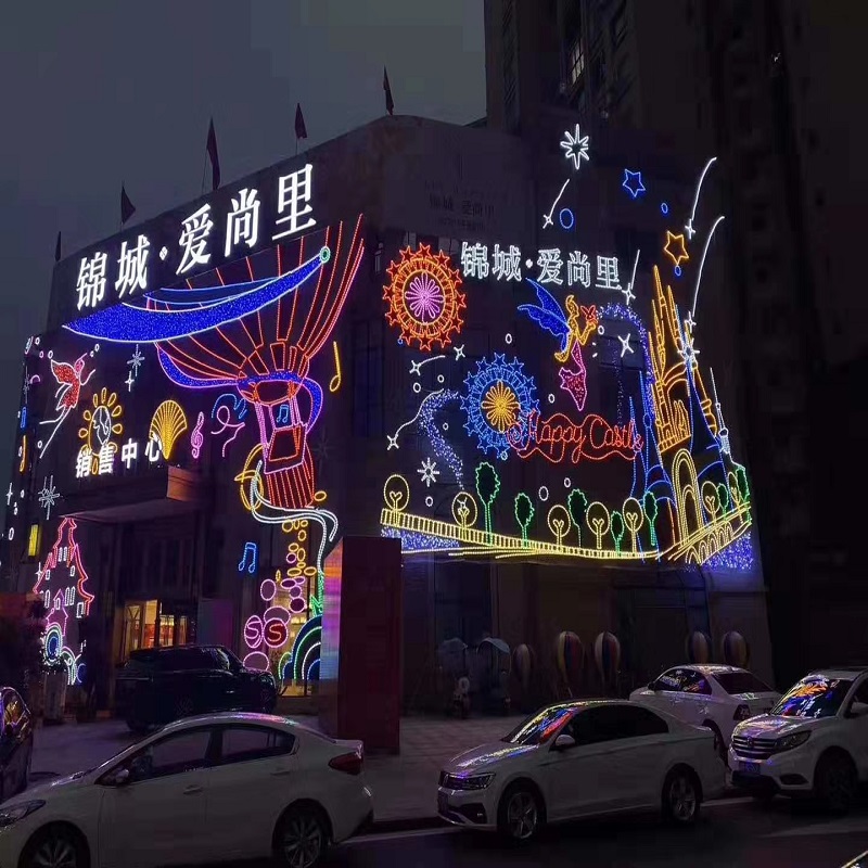 動感燈飾畫 LED幕墻燈 寧德幕墻燈飾畫廠