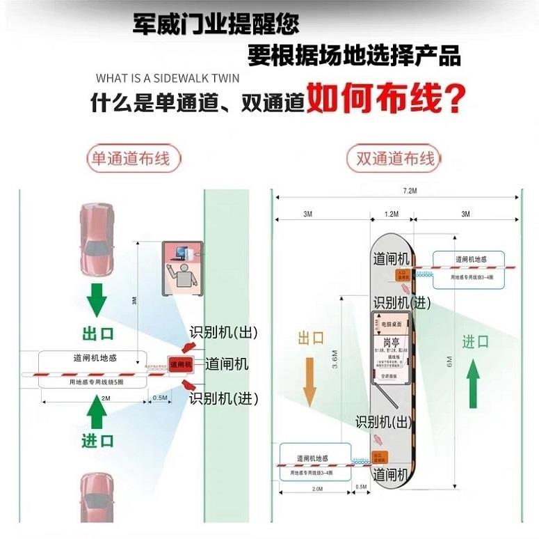 台前车牌识别系统_车牌识别一体机_军威门业