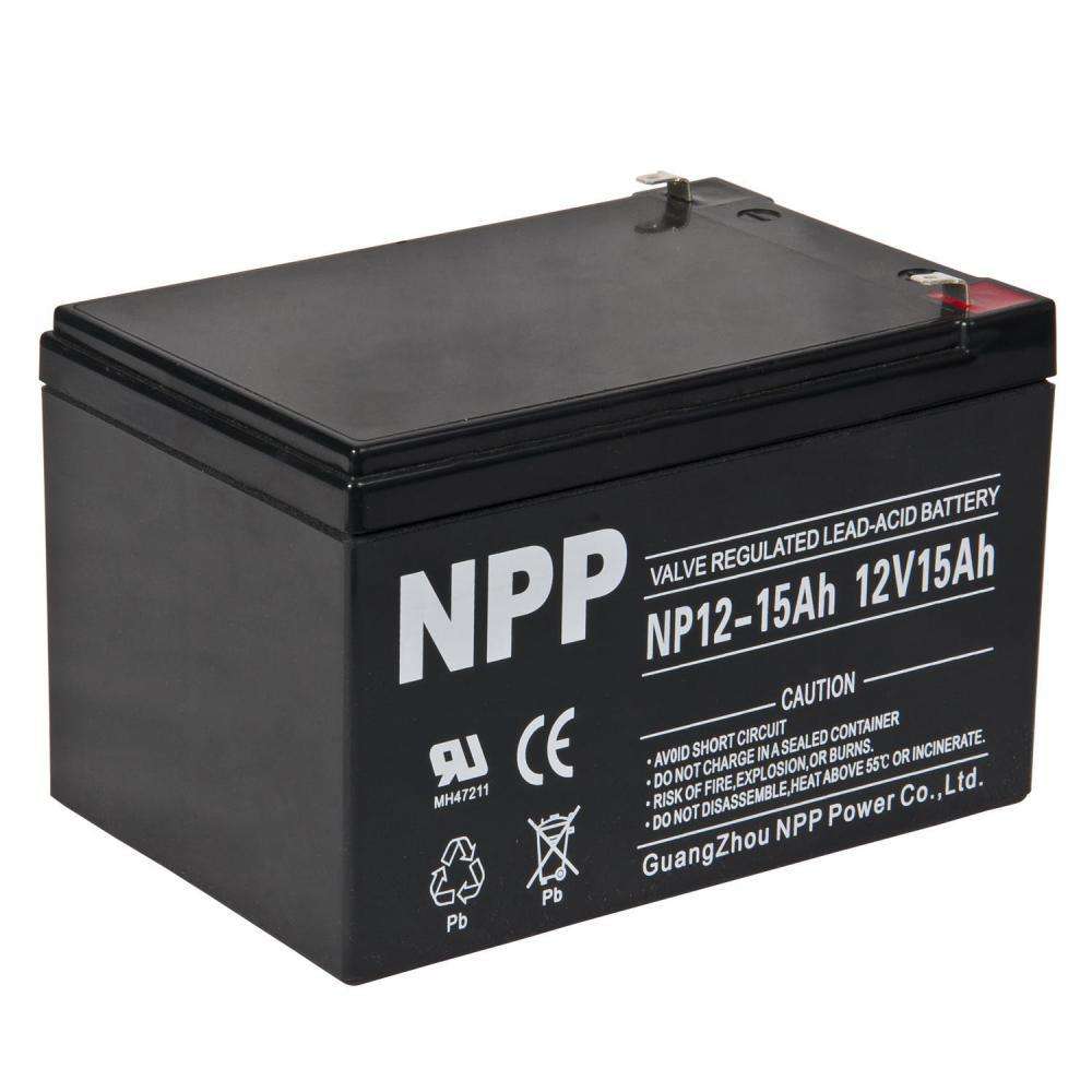 耐普蓄电池NP12-15铅酸免维护12V15AH消防主机备用12v12a ups电池