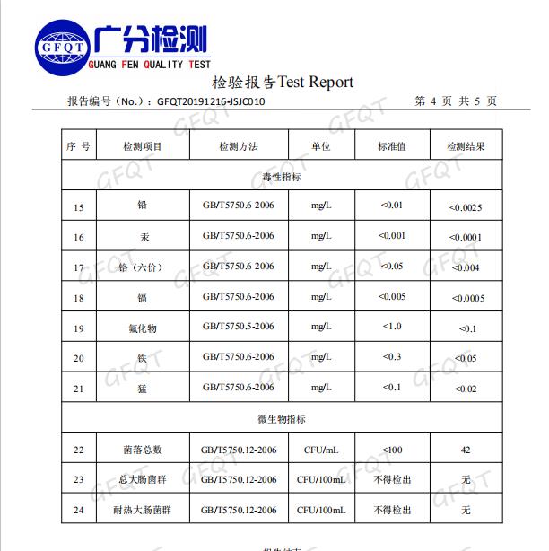 金华农田灌溉水粪大肠菌群数检测水质检测