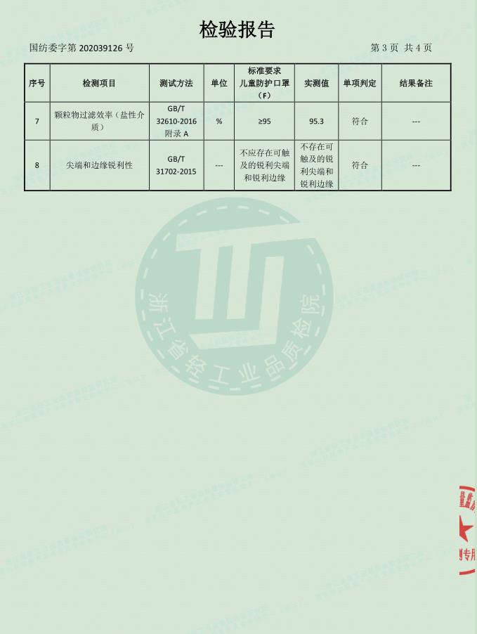 一次性挂耳式儿童口罩