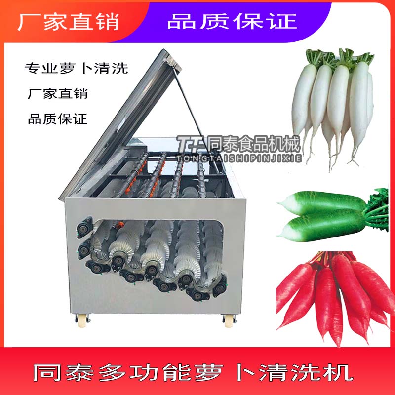 螺旋毛輥紅蘿卜清洗機(jī) 全自動(dòng)洗蘿卜機(jī)器