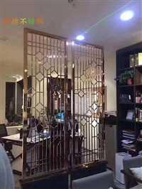 濟南不銹鋼屏風  玫瑰金大型屏風定做