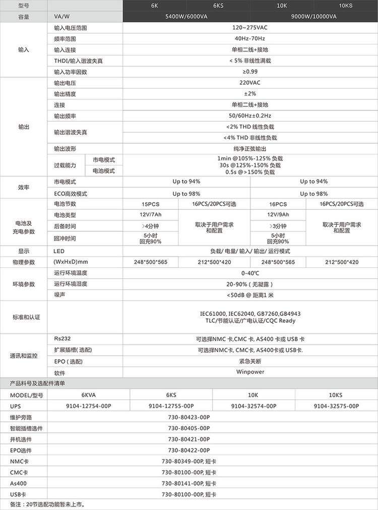 陕西山特UPS电源2KVA