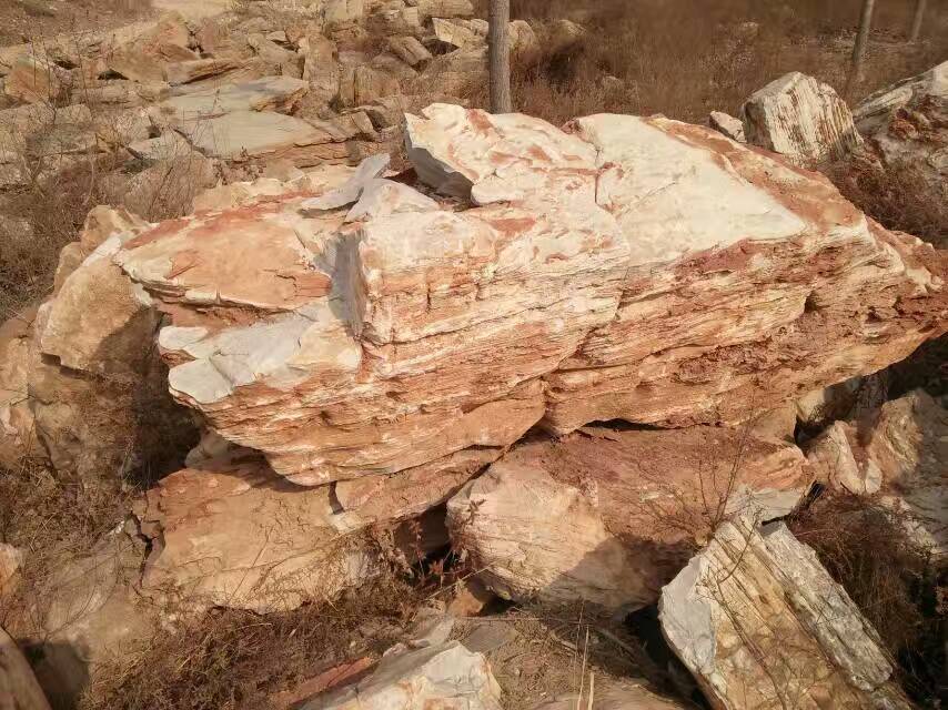 造景護岸石 內蒙古千層石堆砌 密度高