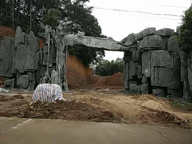 张家口水泥假山价格 水泥假山维修 园林景观