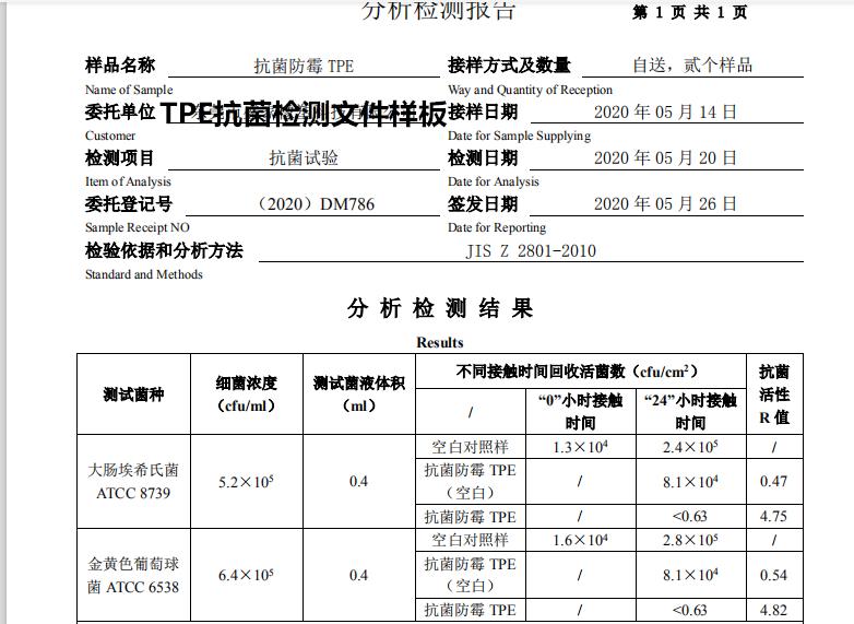 上海TPU防霉抗菌剂价格 提供检测服务