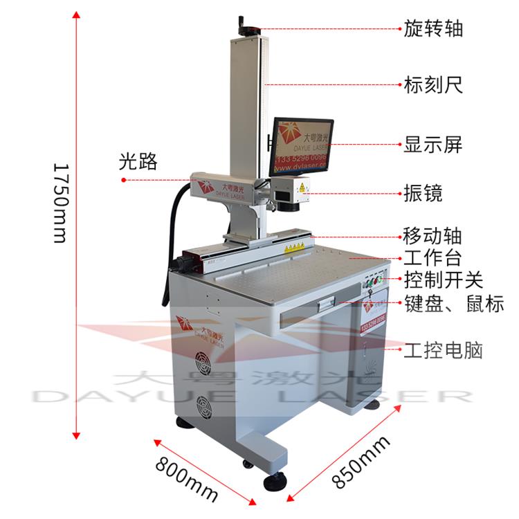 壹軸激光打標(biāo)機(jī)費(fèi)用 大字符噴碼機(jī) 30W光纖激光 打標(biāo)機(jī)