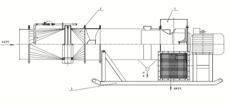 长治矿用湿式除尘风机结构简图