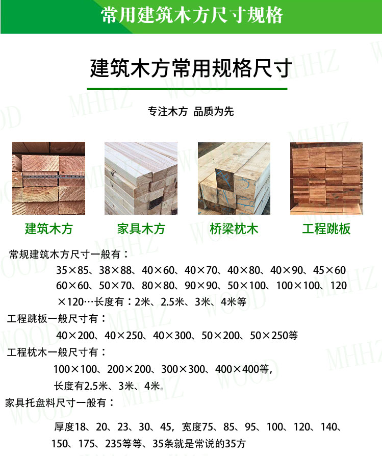 朔州全新建筑木方报价