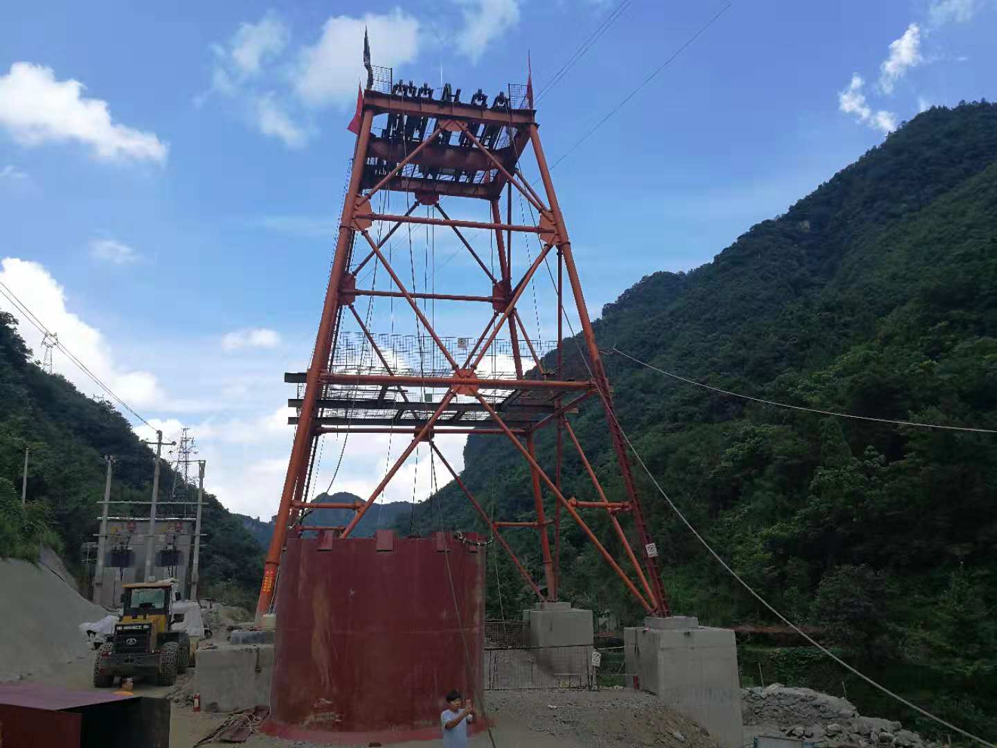 漣源立井井架規格 礦用井架