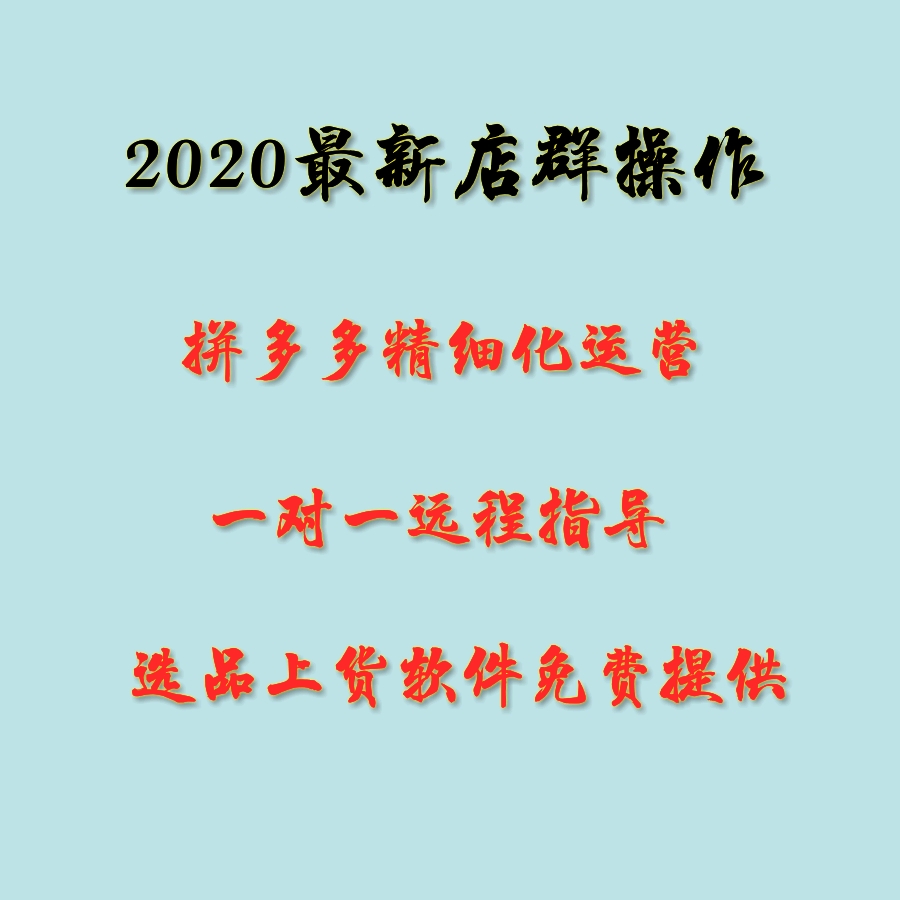 河北拼多多店群店群項目 貼牌
