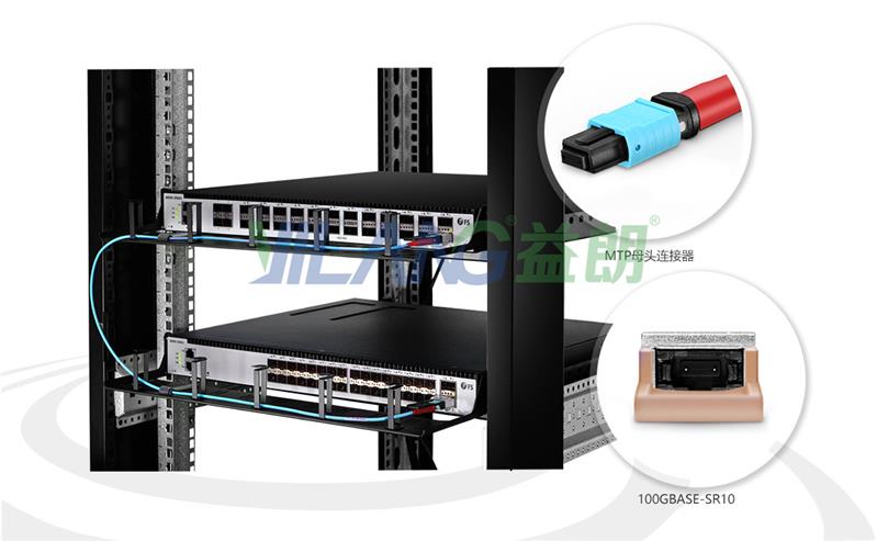 多模OM4万兆40G光模块集束光纤MPO-LC 8芯