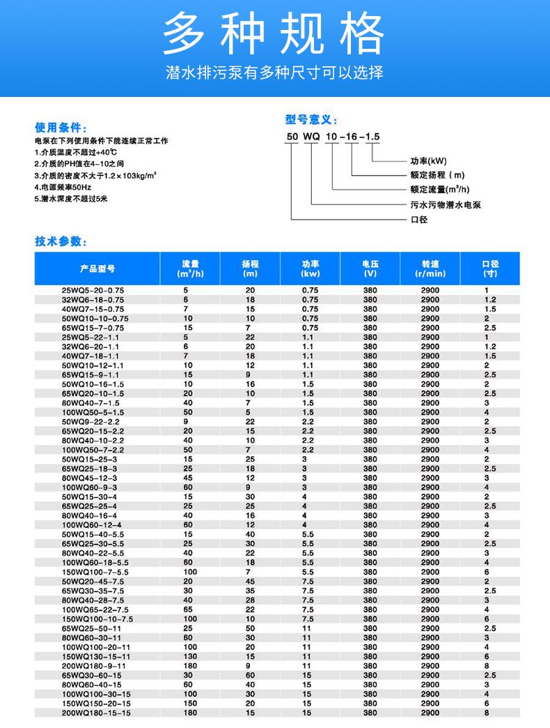 搅匀式潜污泵价格