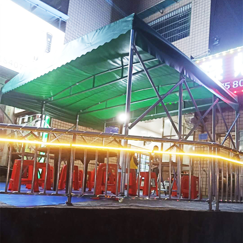 黑龍江設計定做移動推拉蓬 移動式遮陽雨篷