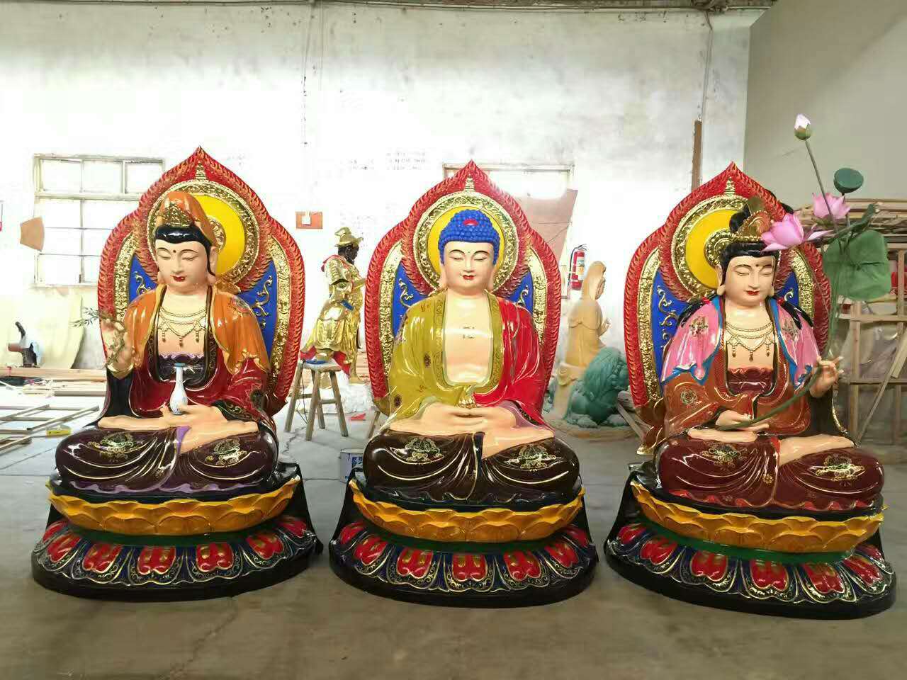 貼金三寶佛像圖片 阿彌陀佛 一手貨源