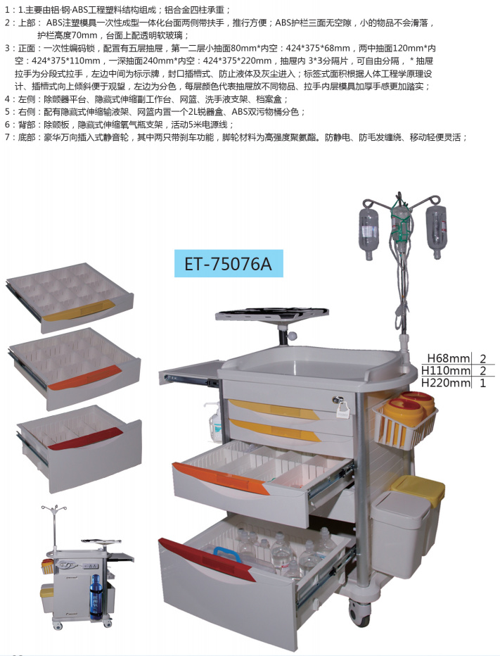 福建厂家 急救车护理车 ET-75076A