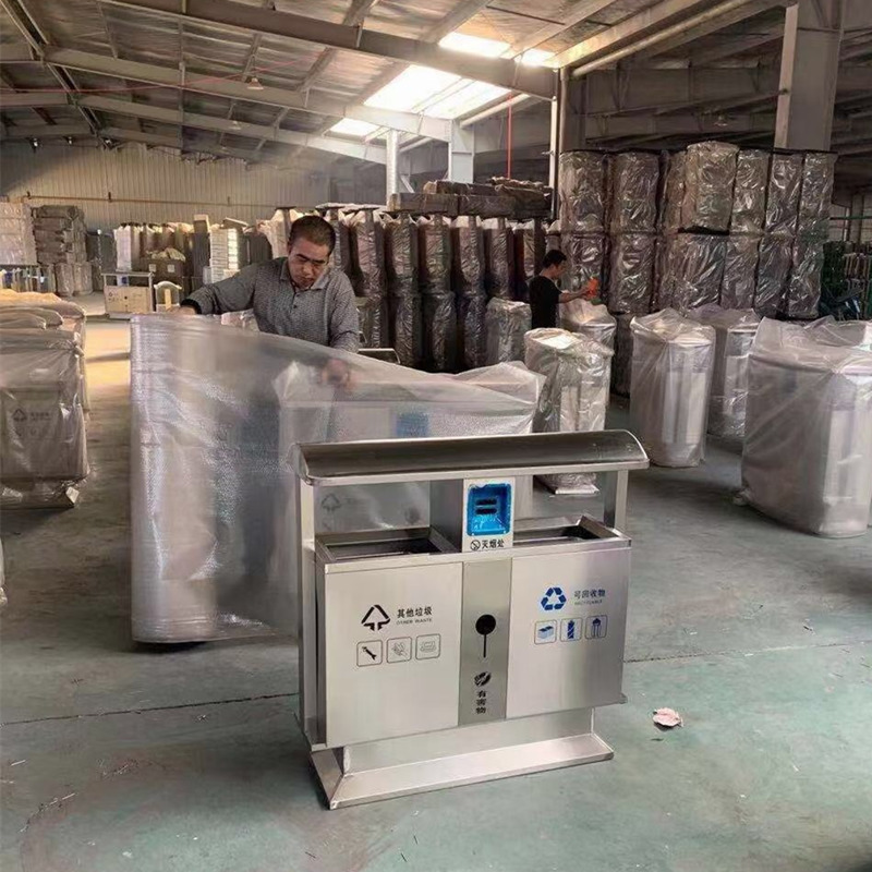 廠家批發|棗莊不銹鋼垃圾桶垃圾箱|小區社區垃圾桶