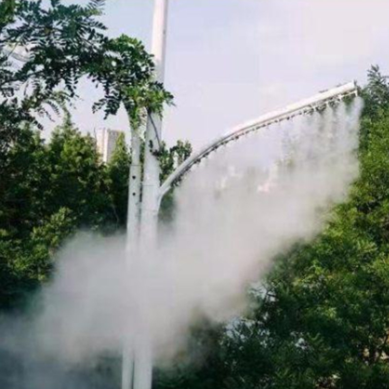 河南路燈噴霧設(shè)備 高壓噴霧降塵 燈桿噴霧設(shè)備