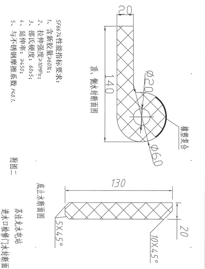 闸门底水封生产厂家 双P闸门止水封