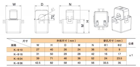 低压开启式电流互感器型号