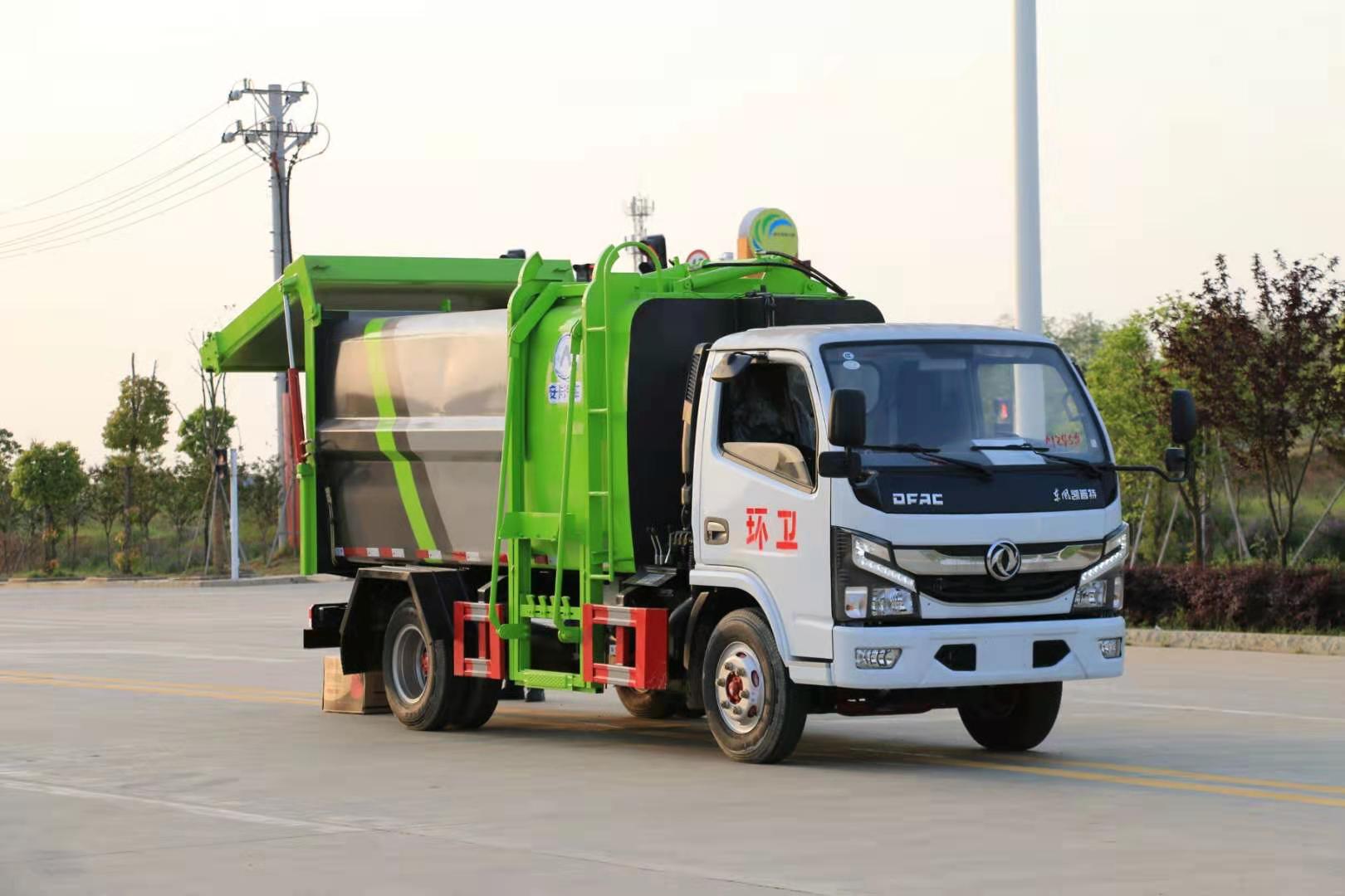 聯(lián)系電話 二手藍(lán)牌掛桶垃圾車怎么賣 側(cè)掛掛桶垃圾車