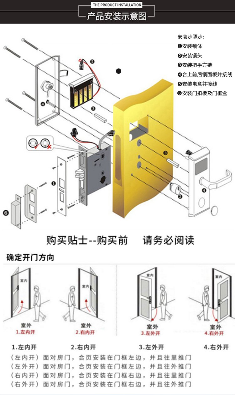 酒店客房门锁批发