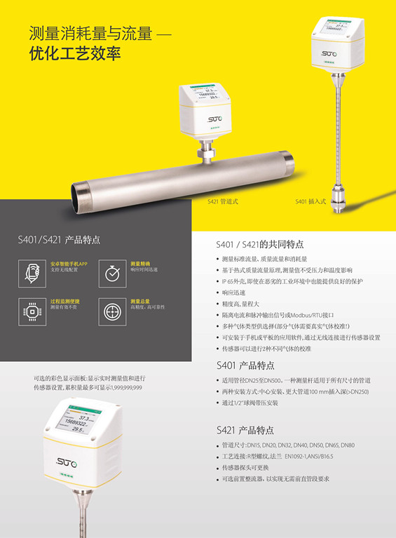 石家庄热式质量流量传感器S421价格