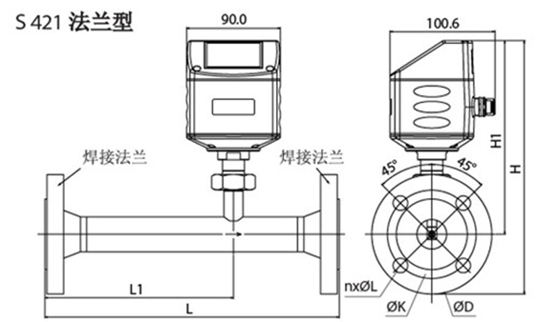 石家庄热式质量流量传感器S421价格