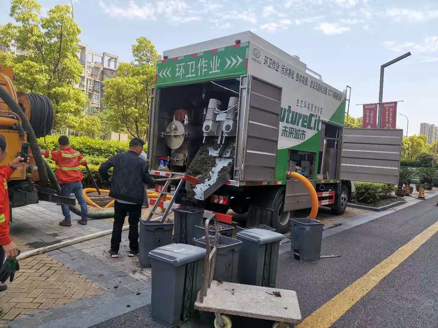 净化粪便化粪池清理车