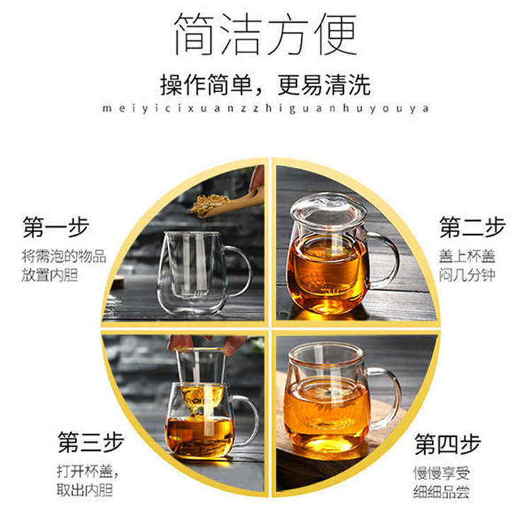 加厚耐热玻璃办公杯批发价格