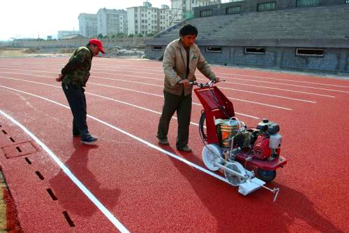 羽毛球塑胶场地工程 体育塑胶跑道厂 旷越体育经验丰富