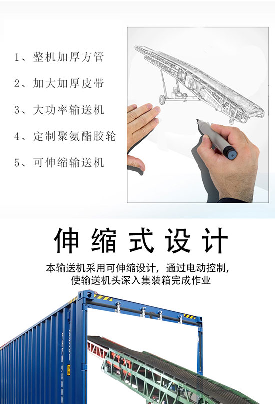 可伸缩胶带输送机型号-旭豪科技-输送机