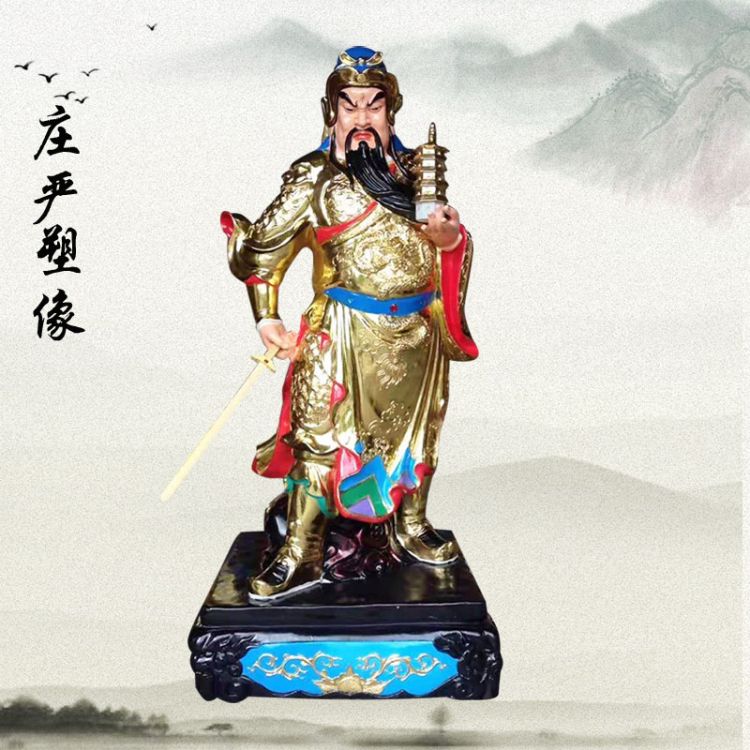 河北木雕火德真君神像
